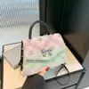 Bolsas Nova Bolsa de Mão em Jeans 2024 Nova Moda Outono e Inverno Feminina Bolsa de Ombro Transversal Quadrada Pequena de Alta Qualidade