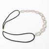 Corrente de cabelo com corda elástica de strass, nova moda transfronteiriça, faixa de cabelo nupcial simples europeia e americana, corrente corporal feminina