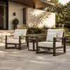 Juego de Sofás de Aluminio para Exteriores Color Café Personalizado con Cojines Impermeables y Resistentes al Sol para Patio, Villa y Jardín de Bed & Breakfast