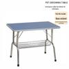 Mesa de beleza para animais de estimação atacado de fábrica com cesta de armazenamento, superfície texturizada, mesa de banho para cachorro, secagem de cabelo, aparagem, formato