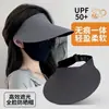 Chapéu Viseira Solar de Verão Chapéu de Proteção Solar Masculino Respirável Guarda-sol Proteção UV Dobrável Sem Costura Chapéu de Sol Máscara Facial para Corrida