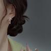 Pendientes de lazo de plata S925 con lazo, delicados y elegantes, de alta gama y de moda.