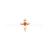 Liga de Titânio ASTMF-136 Zircônia Redonda Mini Corações Cromados Titânio G23 Rosca Interna Zircônia Stud de Lábio Piercing Cabeça