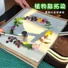 Bolsa de Lienzo para Frotar Plantas Paquete de Materiales DIY Herramientas para Pintura por Frotado Hecho a Mano para Niños Bufanda Cuadrada Pintura Actividad Padre-Hijo Salón