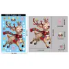 Pegatinas navideñas con efecto brillante, pegatinas de cristal de muñeco de nieve, para decorar escaparates de centros comerciales, pegatinas electrostáticas de Papá Noel