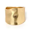 Pulsera Popular Transfronteriza de Metal Brillante con Forma de Ola Estilo Minimalista Europeo y Americano Pulsera Abierta Irregular Fábrica de Joyería para Mujer