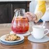 Jogo americano simples de algodão estilo japonês redondo com isolamento térmico para copos de café e bebidas, tapete para tigelas de mesa de jantar, tapete para panelas, entrega rápida