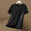 Camiseta de secado rápido para hombre, de seda de hielo, fina, deportiva, de verano, de manga corta, holgada, para entrenamiento y running.