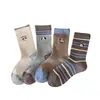 Calcetines Bordados de Cachorro para Mujer, Calcetines de Lana, Media Pantorrilla, Nuevo Estilo Popular Otoño e Invierno, Calcetines Caídos, Calcetines Largos de Cachemira Lindos Japoneses