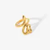Anillo de Serpiente de Acero Inoxidable Jieding Nicho de Gama Alta Circonita Envuelta Forma de Serpiente Acero de Titanio Joyería para Manos Anillo Transfronterizo Europeo y Americano para Mujeres