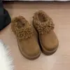 Zapatos de Felpa con Suela Gruesa para Aumentar la Altura para Mujer, Pantuflas de Punta Cerrada, Calzado de Exterior 2026 Otoño/Invierno Nuevos, Calzado Birkenstock Cálido Slip-on