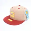 Gorra de Béisbol de Oso de Dibujos Animados Linda para Niños, Gorra Hip-Hop de Ala Plana Transfronteriza, Nuevo Sombrero de Sol de Otoño para Niños