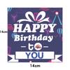 Pegatina de Feliz Cumpleaños de Dibujos Animados Sello Tarjeta de Felicitación Linda Pegatina del Día del Niño Pegatina Electrostática