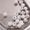 Japonês e Coreano Transparente Fosco Ouro Esculpido Estrelas Contas Redondas DIY Joias Brincos Corrente de Celular Acessórios Material Atacado