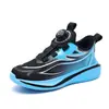 Comercio Exterior Transfronterizo Zapatos de Malla Transpirables para Niños Estilo Nuevo Botón Giratorio para Niños Grandes y Medianos Ligeros Antideslizantes Zapatos Deportivos para Estudiantes Venta al Por Mayor