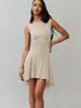 Vestido sencillo, natural, sin mangas, ajustado, con escote barco, hecho a medida, para mujer, primavera/verano 2026