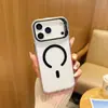 Suporte de Lente Transparente com Ventosa Magnética para iPhone 17 Pro Simples 15 Meninas 16 Plus Capa de Celular