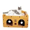 Nueva Tabla Rascadora de Doble Capa, Resistente al Desgaste y Duradera, Sofá Multifuncional Todo en Uno, Papel Corrugado, Universal para Todas las Estaciones, Casa Villa Juguete para Gato