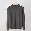 Suéter Masculino Outono e Inverno Cor Lisa Solto Gola Redonda Pulôver Tricô Jovem Simples Quente Peça Básica Tricô