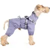 Impermeable para perro impermeable con correas ajustables, diseño de cuatro patas, tiras reflectantes y puños elásticos