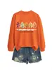 El otoño es mi favorito Amazon eBay sitio independiente moda versátil mujer cuello redondo manga larga sudadera