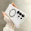 Sencilla y de alta gama, adecuada para múltiples modelos de Samsung, elegante funda de teléfono con atracción magnética, ligera, transparente, cobertura total y protección anticaídas
