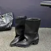 Botas hasta la mitad de la pantorrilla, elegantes pantalones nuevos de cuero de otoño, botas para mujer petite 2026, moda urbana