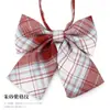 Cuello de Camisa con Lazo de Cuadros Estilo Japonés JK Flor para Mujer Estilo Universitario Foto de Graduación Camisa con Lazo Gratis Traje de Buceo con Lazo