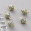 Fivela de colar de pérolas conjunto completo pedra natural turquesa fivela magnética pulseira colar fecho de colar fivela de conexão acessórios diy