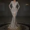 Primavera 2025 Nuevo Ropa de Mujer Europea y Americana Exportación Transfronteriza Nuevo Bronceado Manga Larga Ajustado Sexy Falda Larga Vestido de Noche Nuevo Estilo