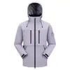 Jaqueta corta-vento impermeável de casca rígida três em um estilo Aurora Tan Road Walker para mulheres, roupas de trabalho personalizáveis para homens