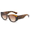 Novo Estilo Distinto Colorido Glitter Oval Frame Óculos de Sol Ins Tendência da Moda Simples Sessão de Fotos de Rua Óculos de Sol de Proteção UV