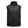 Chaleco de plumón nuevo Otoño/Invierno 2021 para mujer, corto, ligero, cálido, con cuello alto, chaqueta de moda casual