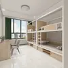 Cama de Solteiro com Beliche Cama de Ferro Albergue Dormitório Cápsula Espacial Cama de Solteiro com Beliche Apartamento de Estudante Hotel Cama de Solteiro com Beliche Cama Dupla com Estrutura de Ferro