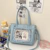 Lindo Moño Bolsa para el Dolor Bolso Tote JK Japonesa Chica Dulce Secundaria Transparente Pequeña Cantidad de Comida Chica Guzi