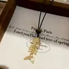 Colar de pérolas fritillary Ji sereia galvanizada a ouro real, corrente de clavícula simples francesa, colar retrô elegante e personalizado