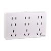 Toma de corriente universal de pared con interruptor de placa intermedia, de gran tamaño y montaje abierto, con cable abierto, ultrafina, de una sola abertura, con panel de cinco orificios y múltiples orificios para el hogar.