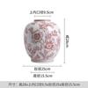 Vaso de cerâmica rosa vermelha pintado à mão ornamentos decorativos de cerâmica estilo Hong Kong joias de cerâmica hidropônica senso de alto nível