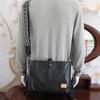 Bolsa de ombro masculina de couro, nova bolsa transversal casual de grande capacidade, bolsa escolar vintage para jovens em couro sintético, bolsa masculina