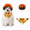 Festival de Pets Conjunto de Perucas Malucas Lenço de Halloween Peruca Conjunto de Duas Peças Pode Ser Dropshipping [Personalização de Processamento]