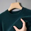 Suéter Masculino Jiaxing Puyuan Gola Alta Meia Outono/Inverno Casual Camada Base Tricô Roupas de Fio Masculinas Dropshipping