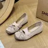 Estilo Coreano Aumento Interno de Altura Sapatos de Bico Fino com Laço Femininos 2026 Novos Sapatilhas de Cetim Sapatos para o Trabalho Mary Janes