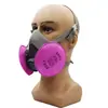 Mascarillas Antivirus y a Prueba de Polvo de Doble Cartucho 6200 para Polvo de Pintura en Spray, Vapores Orgánicos, Benceno, Anilina, Nitrobenceno, Tetracloroetileno, Etc.