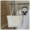 Bolsa tote artística estilo coreano com renda, bolsa de ombro feminina para o dia a dia, de grande capacidade, com design floral vazado, bolsa de mão de nicho