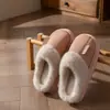 Pantuflas de Algodón Impermeables Cálidas Otoño/Invierno PU para Mujer 2026 Nuevo Estilo para el Hogar Interiores con Felpa Gruesa Antideslizantes Pantuflas de Algodón para Hombre