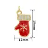 Venta directa del fabricante: Caja de regalo de Navidad de 18 quilates con microincrustaciones de cobre, accesorios de colgante con goteo de aceite, accesorios para pulsera y collar, accesorios para DIY