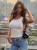 Camisola de Estilo Europeo y Americano con Cuello en U Falsa de Dos Piezas para Mujer 2026 Ajuste Delgado Versátil Adelgazante Top sin Mangas para Ropa Exterior o para Ponerse Debajo