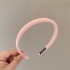 Aro de Pelo de Cuadros Finos para Primavera y Verano Celebridad de Internet Ins Dulce Elegante Pinza para el Cabello Aro para Flequillo Roto Retro Francés Color Sólido Tocado