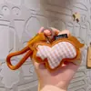 Llavero Colgante Adorno de Cuero de Fruta a Cuadros de Tela Original Colgante Creativo para Llavero Muñeca Pequeña Venta al por Mayor