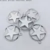 Liga de Metal com Gotejamento de Óleo Branco Moda Redondo Gelatina Estrela Estrela de Cinco Pontas Estilo Coreano Acessórios de Joias DIY